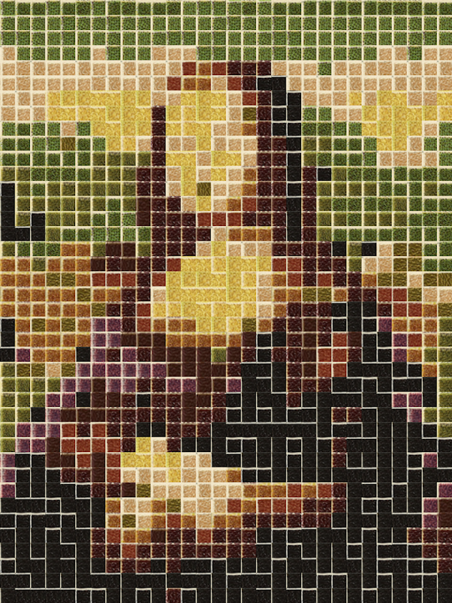 Mona Lisa as a mirror grid